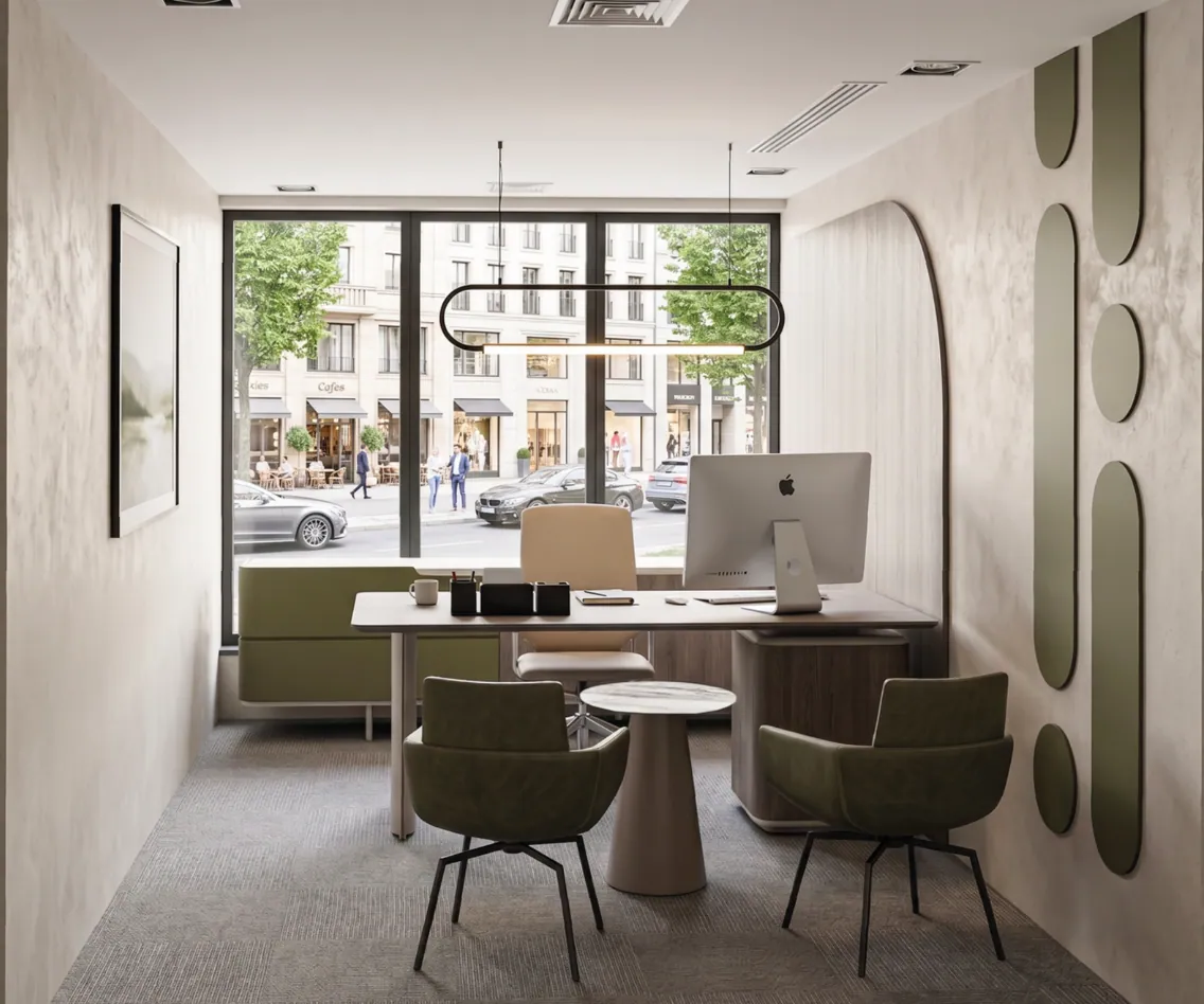Blick in den hellen Büroraum im Kölner OTOKO® Büro